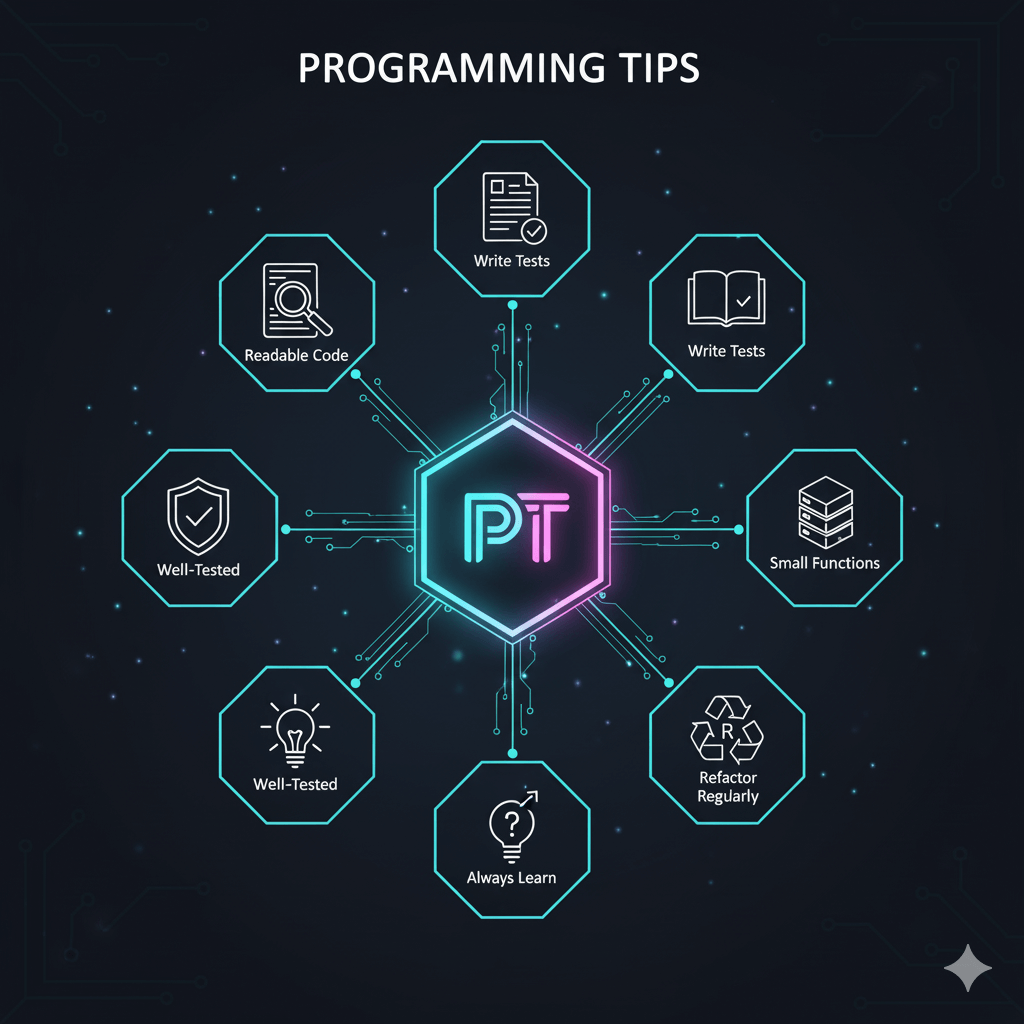 Mesa de desenvolvedor com múltiplos monitores exibindo código complexo e relógio estilizado representando gestão de tempo